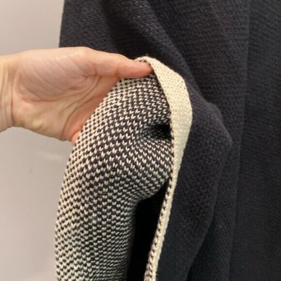 Ike Behar Black Wrap Sweater Poncho - Picture 8 of 11